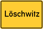 Place name sign Löschwitz, Stadt