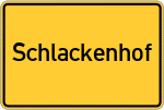 Place name sign Schlackenhof