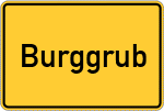 Place name sign Burggrub