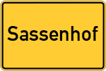 Place name sign Sassenhof