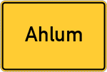Place name sign Ahlum, Altmark