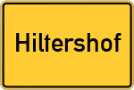 Place name sign Hiltershof