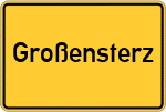 Place name sign Großensterz