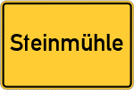Place name sign Steinmühle, Bayern