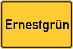 Place name sign Ernestgrün