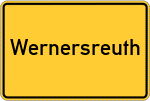 Place name sign Wernersreuth