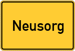 Place name sign Neusorg