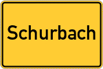 Place name sign Schurbach, Gemeinde Neusorg