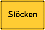 Place name sign Stöcken, Gemeinde Neusorg