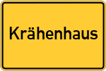 Place name sign Krähenhaus, Kreis Tirschenreuth