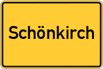 Place name sign Schönkirch