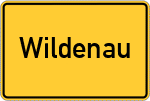 Place name sign Wildenau, Oberpfalz