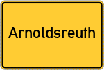 Place name sign Arnoldsreuth