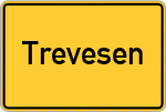 Place name sign Trevesen