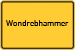 Place name sign Wondrebhammer