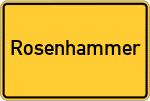Place name sign Rosenhammer