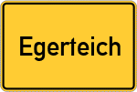 Place name sign Egerteich