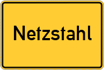 Place name sign Netzstahl