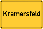 Place name sign Kramersfeld