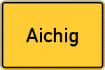 Place name sign Aichig