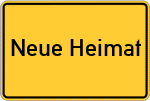 Place name sign Neue Heimat
