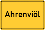 Place name sign Ahrenviöl