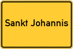 Place name sign Sankt Johannis