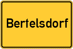 Place name sign Bertelsdorf, Oberfranken