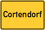Place name sign Cortendorf