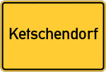Place name sign Ketschendorf