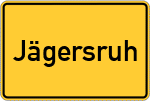 Place name sign Jägersruh