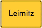 Place name sign Leimitz