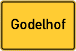 Place name sign Godelhof