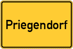 Place name sign Priegendorf, Unterfranken