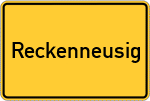 Place name sign Reckenneusig, Unterfranken