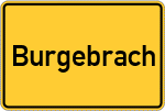 Place name sign Burgebrach