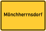 Place name sign Mönchherrnsdorf