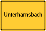 Place name sign Unterharnsbach