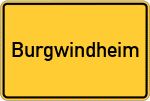 Place name sign Burgwindheim