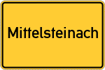 Place name sign Mittelsteinach