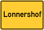 Place name sign Lonnershof