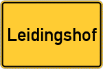 Place name sign Leidingshof