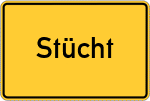 Place name sign Stücht, Oberfranken