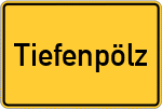Place name sign Tiefenpölz, Kreis Bamberg