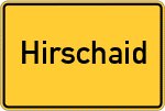 Place name sign Hirschaid