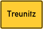 Place name sign Treunitz