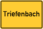 Place name sign Triefenbach