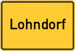Place name sign Lohndorf, Kreis Bamberg