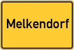 Place name sign Melkendorf, Kreis Bamberg