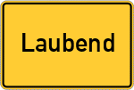 Place name sign Laubend